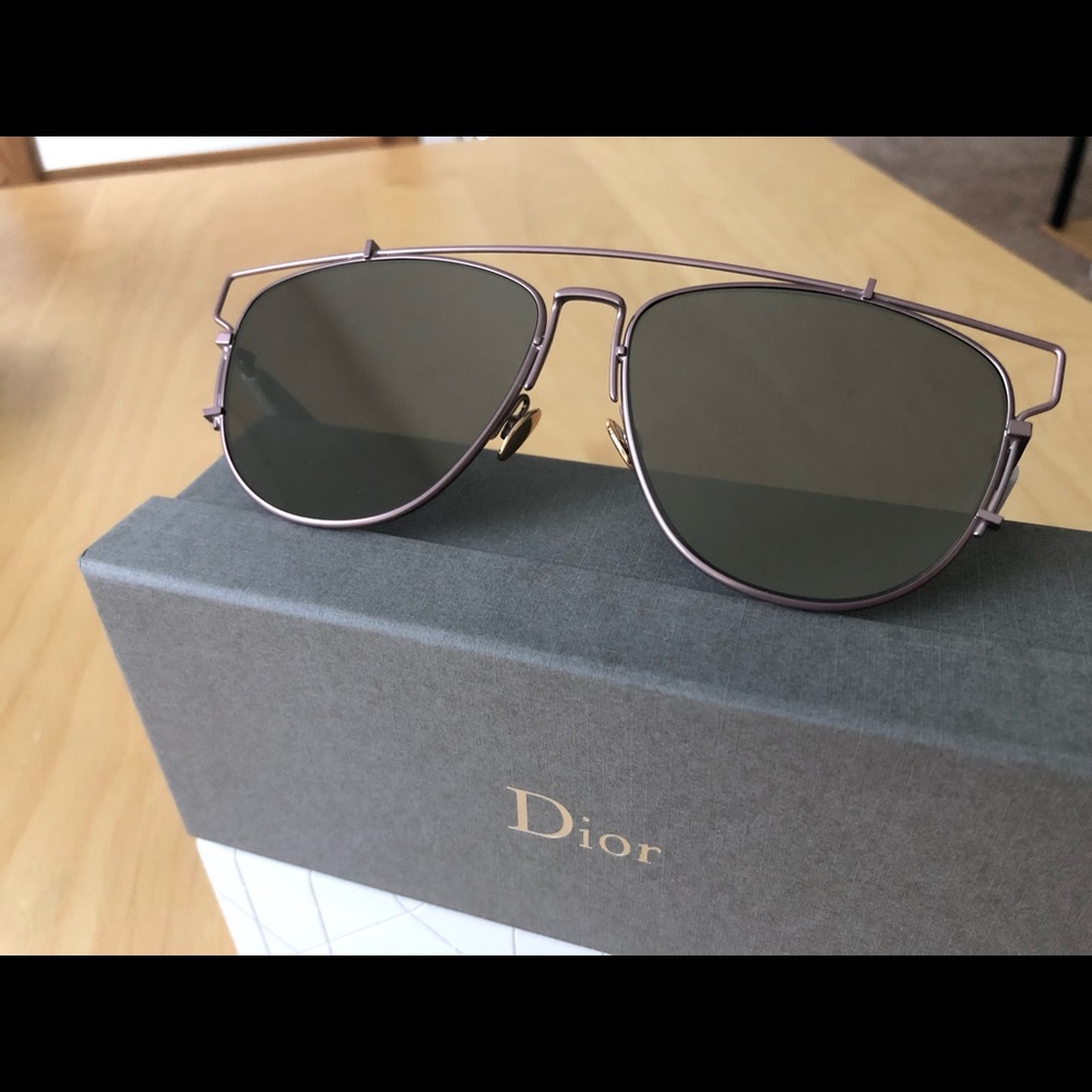 Dior Metal/Acetate Aviator Sunglasses Pink/White